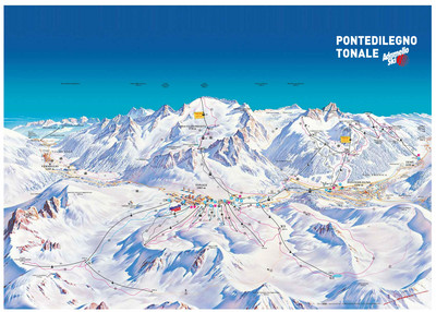 Passo Tonale - mapa tras narciarskich